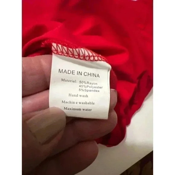 Sarin Mathews Deep V Neck Ruched Bodycon Long Sleeve Mini Dress Red NWT Size XL - Picture 9 of 9